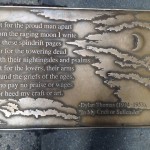 A bronze plaque from 'Library Walk' in midtown Manhattan [designed by Gregg Lefevre, 1998]