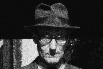 Burroughs wearing his fedora. [Photo: Harriet Crowder]