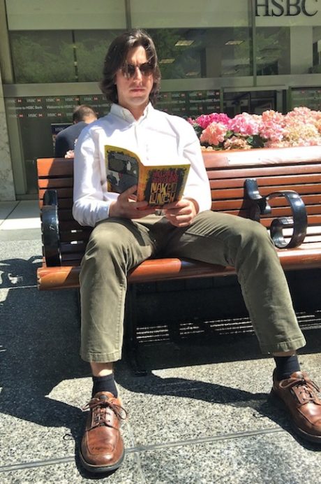Civilian reading 'Naked Lunch' in midtown Manhattan.