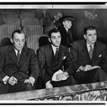 Irving Berlin, Rodgers and Hammerstein, and Helen Tamiris watching music theater auditions. (Photo: Library of Congress, public domain)