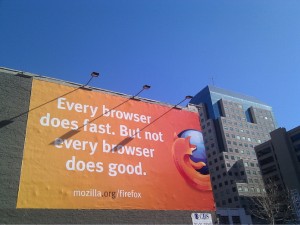 A billboard for Mozilla, currently up in San Francisco.