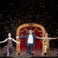 "Three Acts, Two Dancers, One Radio Host" featuring Anna Bass, Ira Glass, and Monica Bill Barnes. Photo: David Bazemore