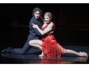 Nestor Gude and Lucia Alonso in Tango Buenos Aires' "Song of Eva Peron." Photo: Kevin Sullivan, Orange County Register