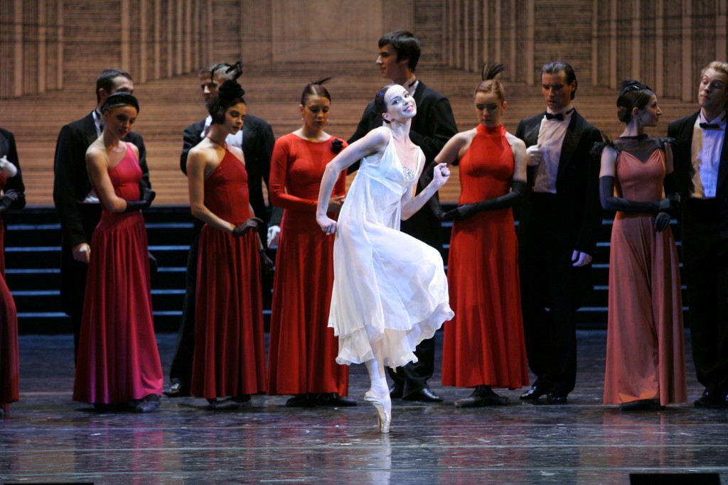 In a rare sprightly moment, Diana Vishneva plays Cinderella at the ball. Photo: N. Razina