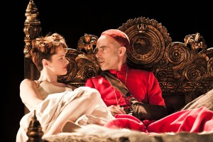 Finbar Lynch (right) as the Cardinal in The Duchess of Malfi (Old Vic) Photo: Johan Persson
