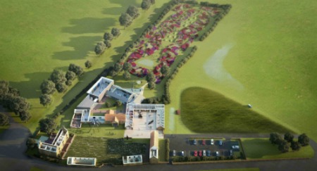 Hauser & Wirth Somerset Artists impression, Aerial View