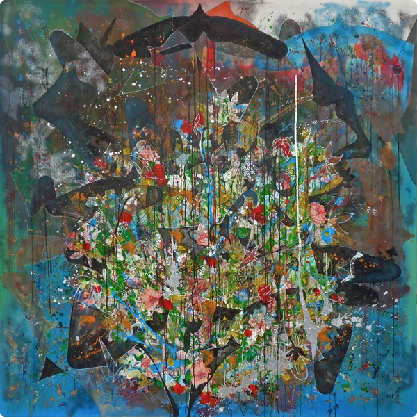 Love_is_what_you_make_it_out_to_be_2013_72_x_72_Mixed_Media_Collage_on_Canvas-110-800-600-100-rd-255-255-255
