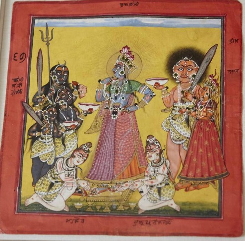 The Devi, in the Form of Bhadrakali, Adored by the Gods’