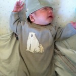 my baby Rafa with his arms up