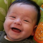 My son Rafa -- first smile on camera