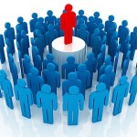 red person among blue blog