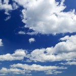 Blue sky with white clouds