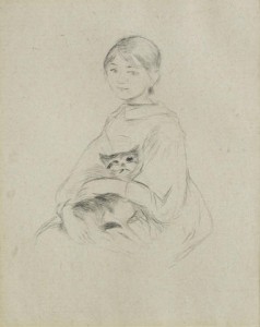 (33) MORISOT FILLETTE AU CHAT (JULIE MANET)