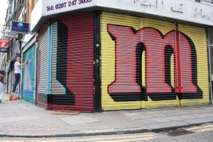 Artist Ben Eine, London, 2010