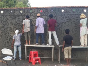 Suresh K Nair, Mural on India-Pakistan Border, India, 2014