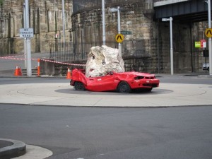 Jimmie Durham, Still-Life-With-Stone-and-Car, Sydney