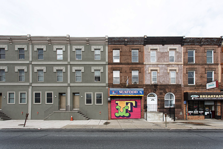 London artist Ben Eine in  Philly