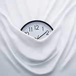 Photo of clock wrapped in fabric