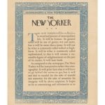 Have A Look At The New Yorker’s Original Mission Statement