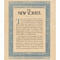 Have A Look At The New Yorker’s Original Mission Statement