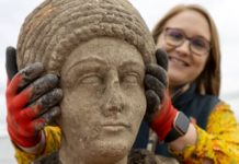 Intact Ancient Roman Busts Found During UK Train Excavation
