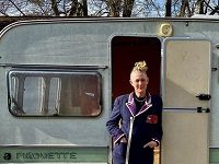She’s Turned A Little RV Into An Eight-Seat Touring Cinema