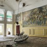 Inside A Bombed Ukrainian Cultural Center, Where Residents Have Taken Refuge