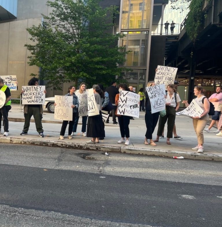Workers At The Whitney Museum Protest Wages At Gala