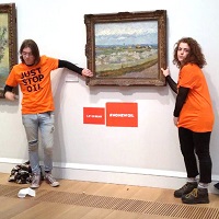 Anti-Oil Protestors Are Gluing Themselves To Paintings In British Museums