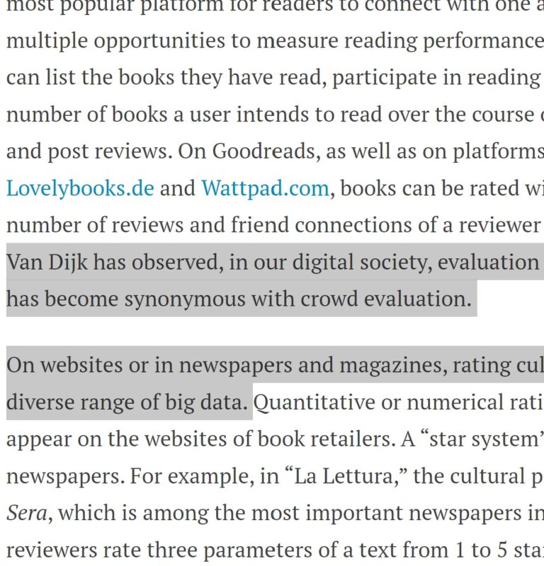 Determining Cultural Quality In The Age Of Massive Data