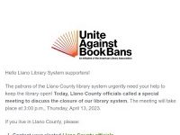 A County In Texas Considers Closing Its Public Libraries Rather Than Returning To The Shelves The Books It Banned