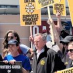 Stagehand And Craft Workers Come Out To Support Writers