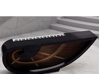 Is This Wing-Shaped, Standing-On-Its-Side Baby Grand Piano Ingenious Or Ridiculous?
