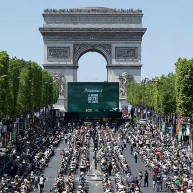 Honoring The Handwritten Word, By The Thousands, On The Champs-Elysees