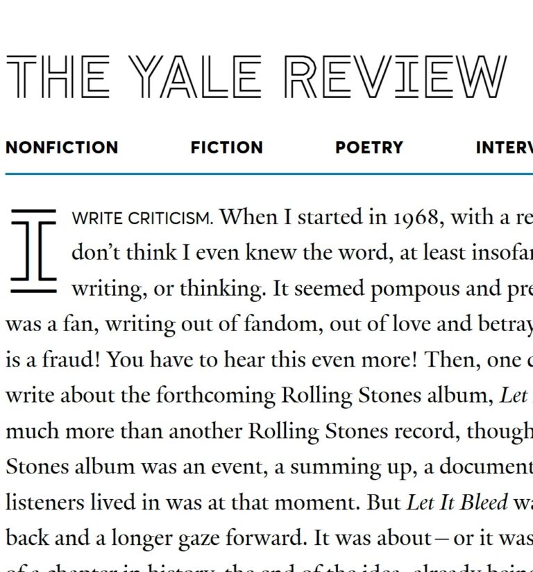 Greil Marcus On The Art Of Writing Criticism