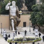 Giant Replica Of The Ancient Colossus Of Constantine Arrives In Rome