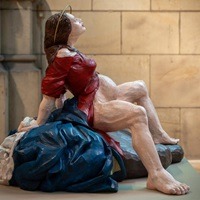 Vandal Beheads Sculpture of Virgin Mary Giving Birth To Jesus