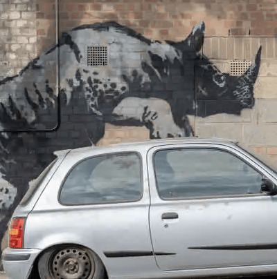 Banksy Tracker: Number Eight Is A Black Rhino