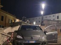 Man Drives Mercedes Down Rome’s Spanish Steps, Gets Stuck