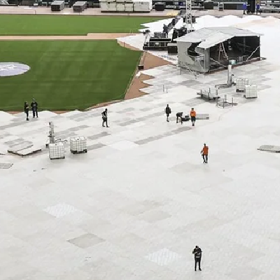 Transforming A Sports Arena Into A Concert Venue Takes A Steady Hand