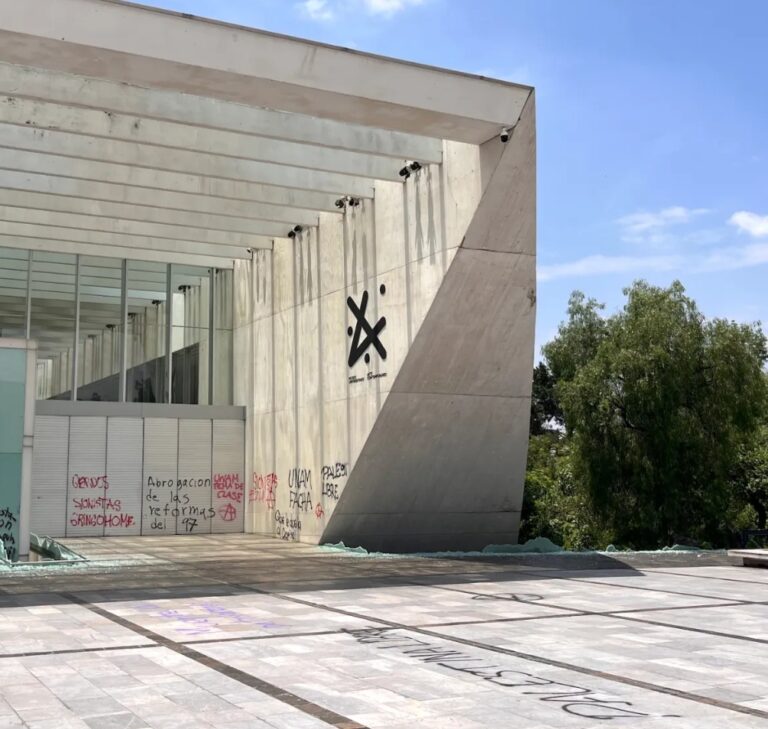 Anti-Gentrification Protesters Vandalize Museum In Mexico City
