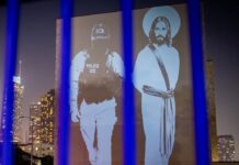 Artists Are Projecting Satiric Trump Images On Buildings Around LA