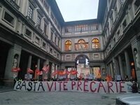 At Florence’s Uffizi Galleries, Temp Workers Protest: “No More Precarious Lives”