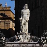 Yet Another Tourist Climbs On The Statuary In Florence And Breaks It