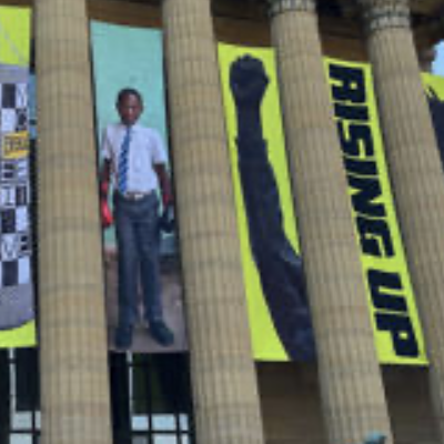 The Rocky Statue Has Entered The Building
