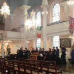 St. Paul's Chapel in a pre-concert instrumental rehearsal.