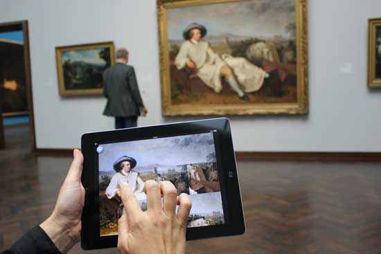 Digital prestidigitations with Johann Heinrich Wilhelm Tischbein's "Goethe in The Roman Campagna," 1787 Photo: Städel Museum