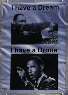 Posters in Berlin during Obama's recent visit.