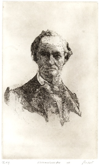 BAUDELAIRE (etching by Gerard Bellaart, 1977)