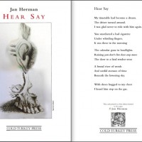 'Hear Say' by Jan Herman (illustration by Gerard Bellaart) Cold Turkey Press [2014]